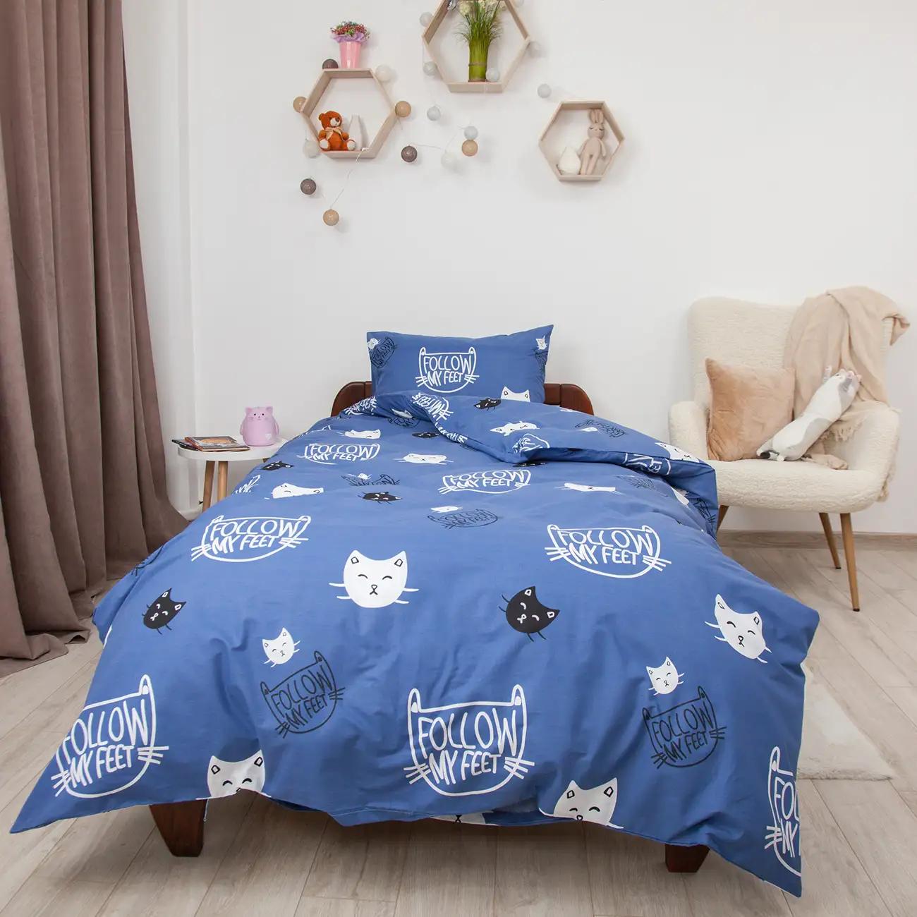 Постільна білизна ТЕП "Soft dreams" Кошенятка (сині), 50x70, підліткова - Фото 3 Постільна білизна ТЕП "Soft dreams" Кошенятка (сині), 50x70, підліткова - Фото 3