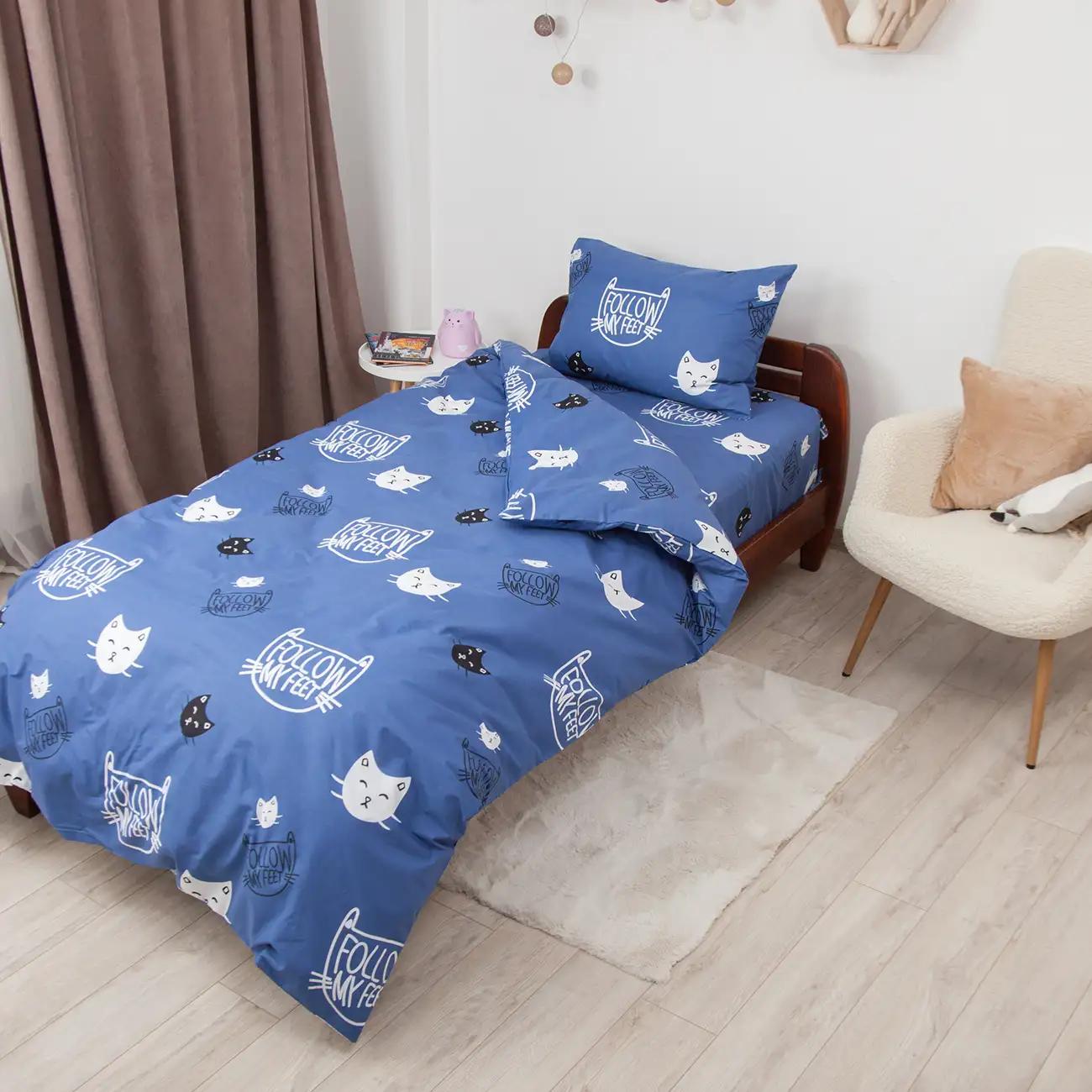 Постільна білизна ТЕП "Soft dreams" Кошенятка (сині), 50x70, підліткова - Фото 4 Постільна білизна ТЕП "Soft dreams" Кошенятка (сині), 50x70, підліткова - Фото 4