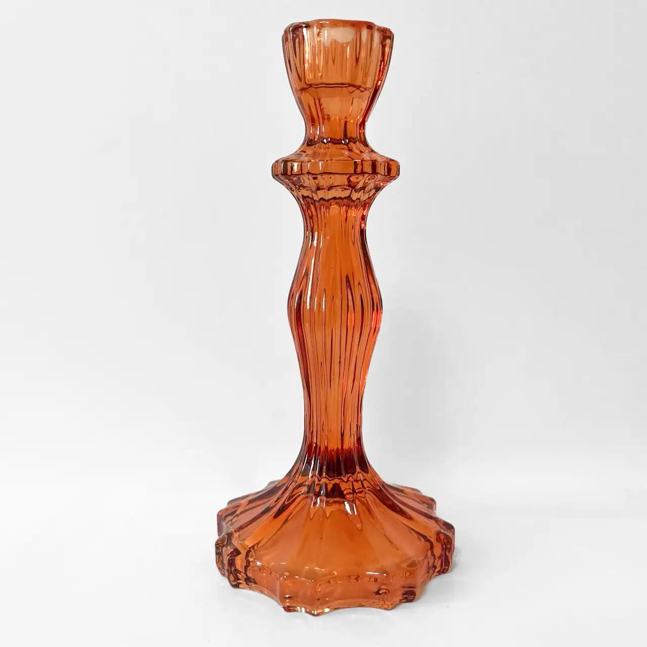 Підсвічник «Amber Home», 20 см, скло, мідний Підсвічник «Amber Home», 20 см, скло, мідний