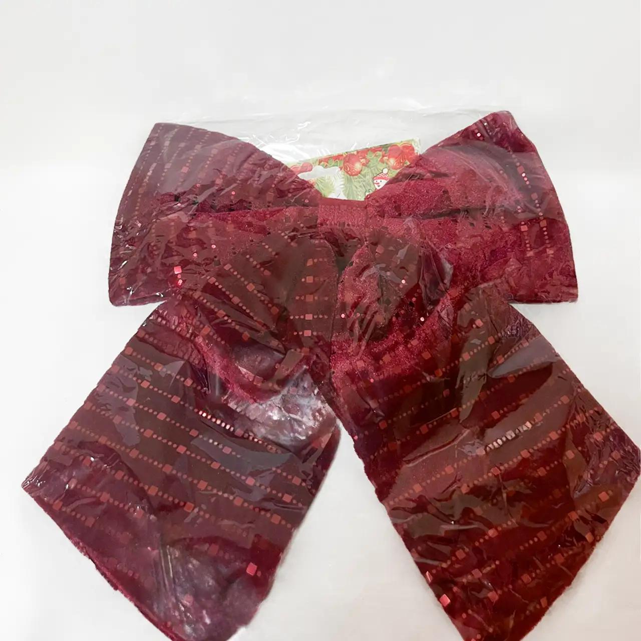 Декоративний бант «Festive Spirit», 30x35 см, бордовий, вельвет Декоративний бант «Festive Spirit», 30x35 см, бордовий, вельвет