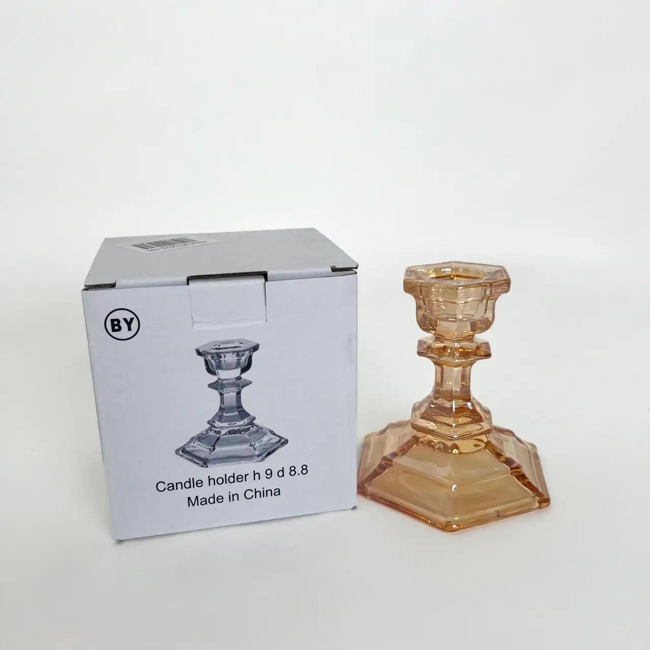 Підсвічник «Amber Touch», 7 см, скло, золотистий - Фото 2 Підсвічник «Amber Touch», 7 см, скло, золотистий - Фото 2