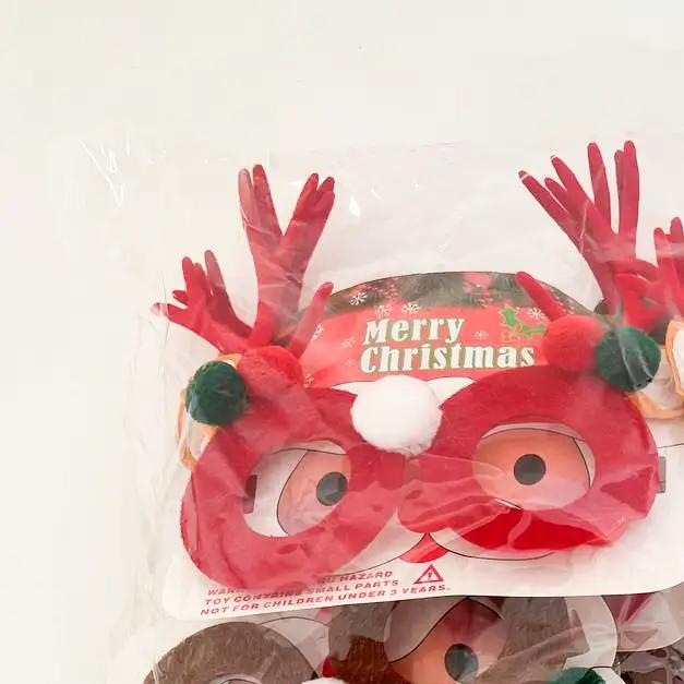 Різдвяні окуляри «Warm Reindeer», пластикові, червоні, з декором Різдвяні окуляри «Warm Reindeer», пластикові, червоні, з декором