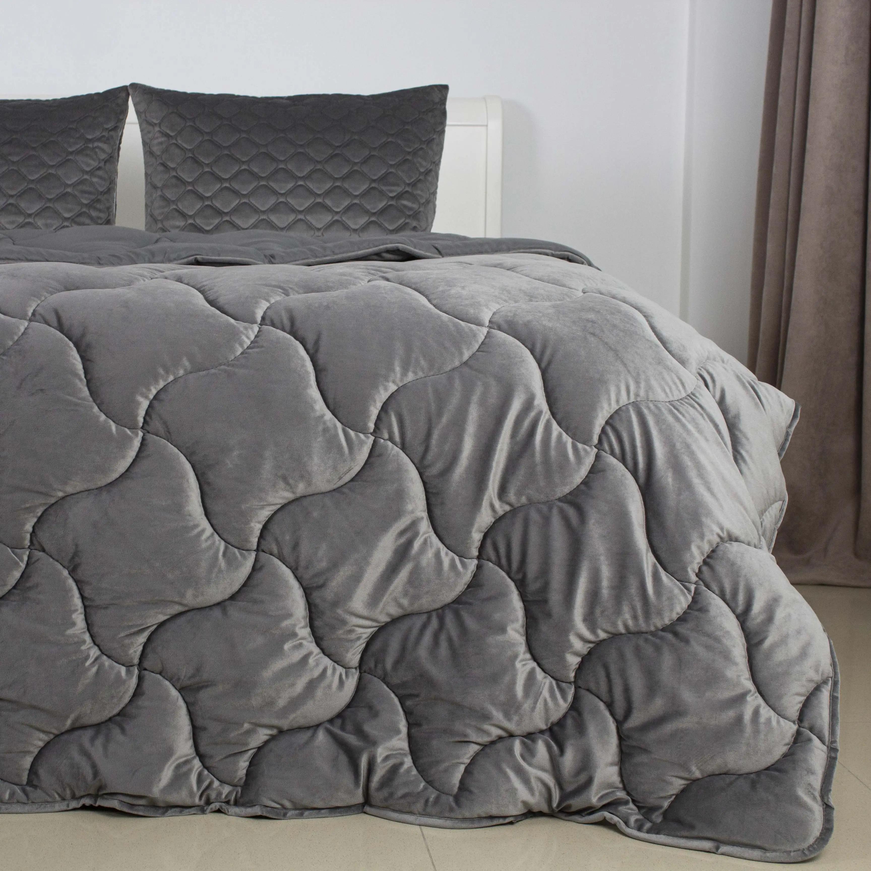 Ковдра ТЕП "VELOUR" Темно - сіра, 150x210 - Фото 2 Ковдра ТЕП "VELOUR" Темно - сіра, 150x210 - Фото 2