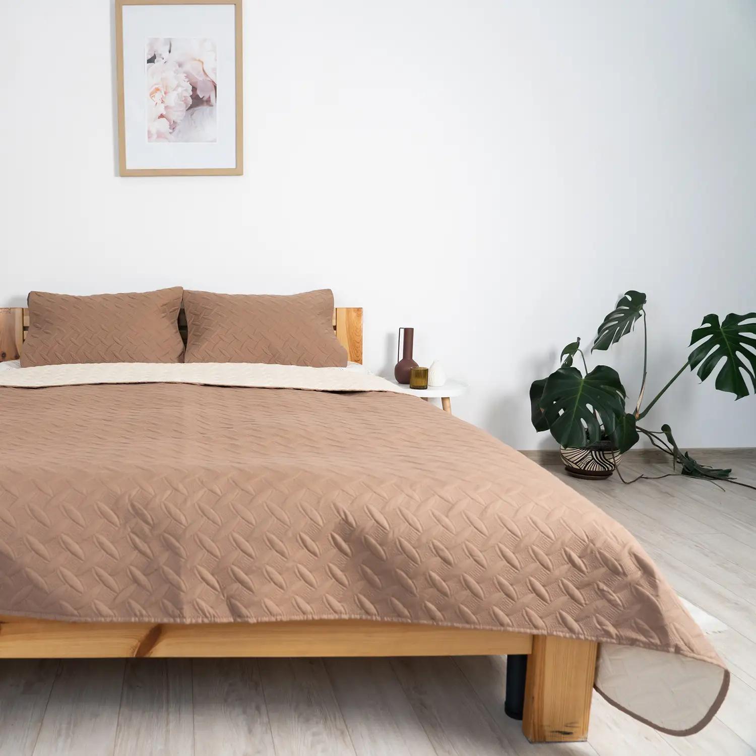 Покривало ТЕП "VINTAGE" 1 наволочка 50*70 см Капучіно/Вінтаж, 150x210 - Фото 2 Покривало ТЕП "VINTAGE" 1 наволочка 50*70 см Капучіно/Вінтаж, 150x210 - Фото 2