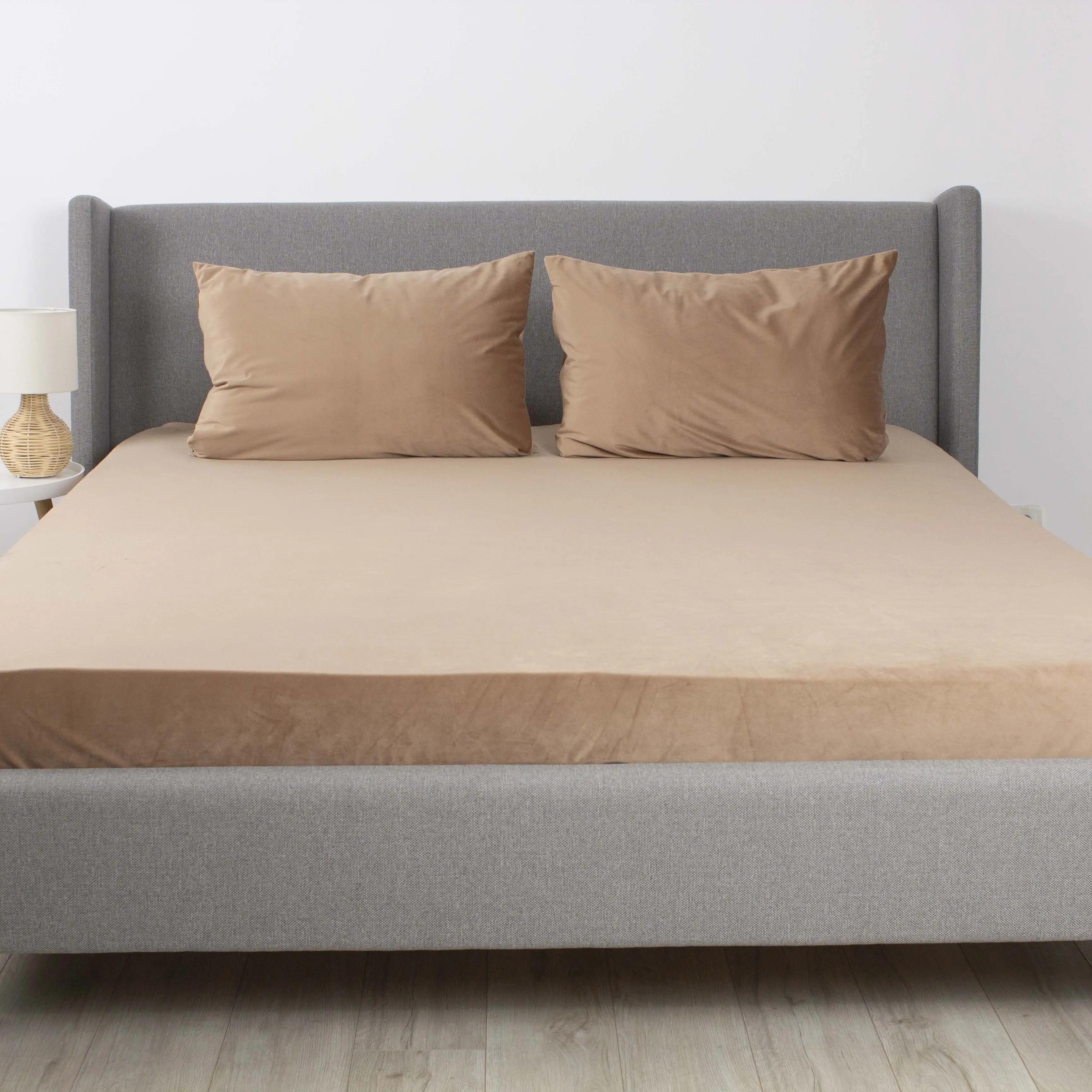 Простирадло ТЕП "VELOUR" з резинкою капучіно Простирадло ТЕП "VELOUR" з резинкою капучіно