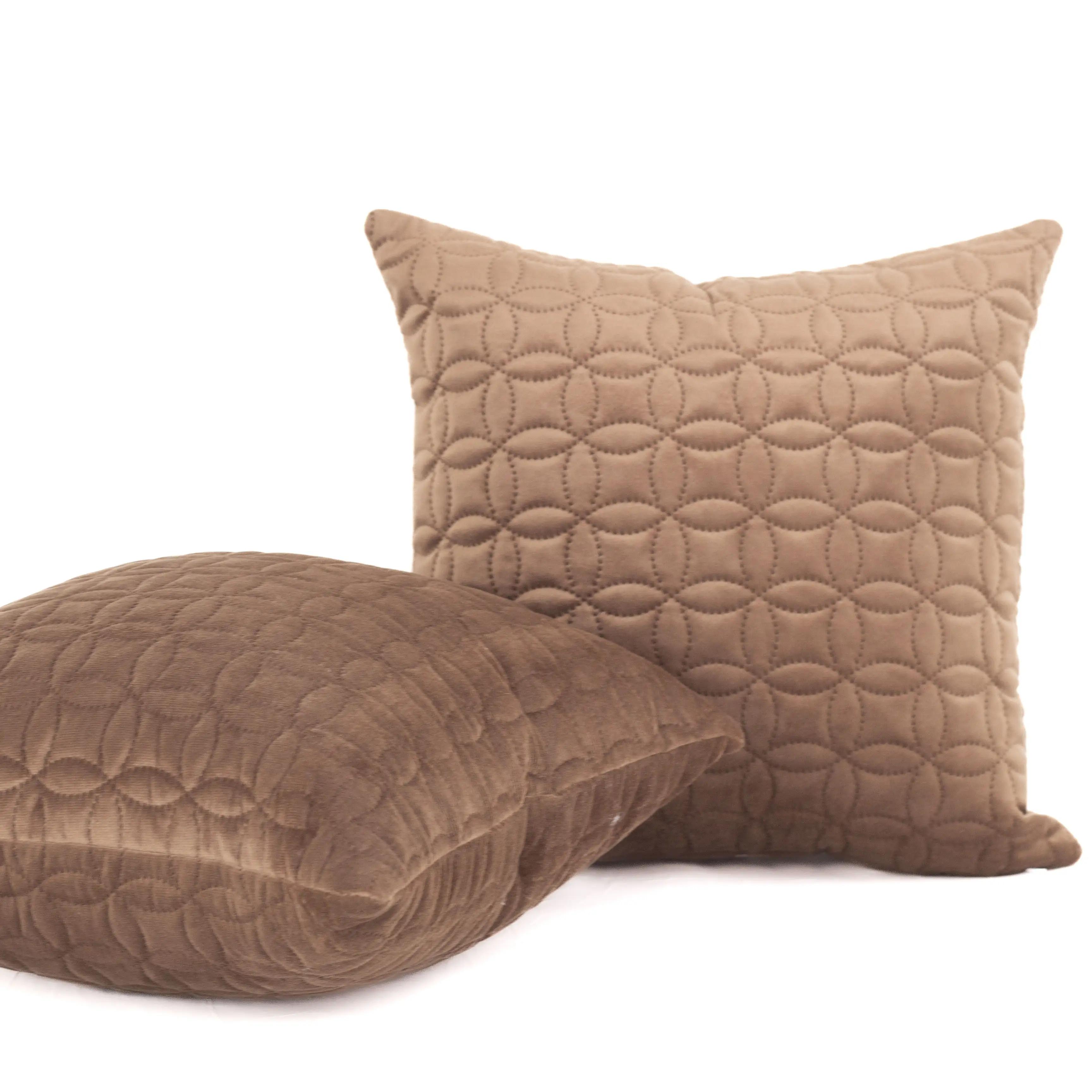 Наволочка декоративна ТЕП "VELOUR" 45*45 см з замком Коричневий/Мозаїка, 45x45 - Фото 2 Наволочка декоративна ТЕП "VELOUR" 45*45 см з замком Коричневий/Мозаїка, 45x45 - Фото 2